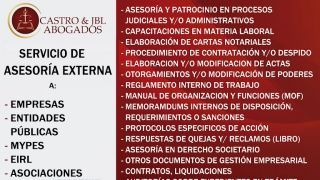 abogados laboralistas en trujillo ESTUDIO CASTRO & JBL ABOGADOS